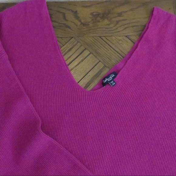Splendid Wear 2 Ways Twisted Sweater Fushia Pink Size M - Picture 5 of 5